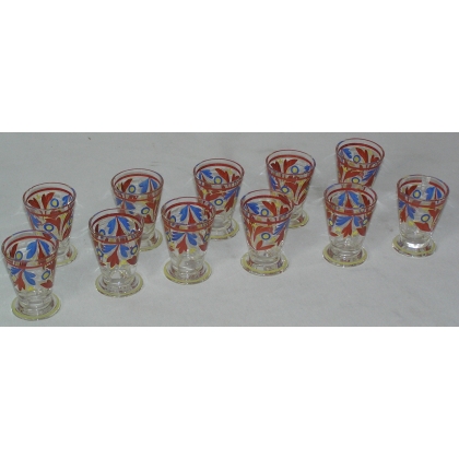 Set of two carafes and 11 glasses by  Moinat SA  - Antiques and home décor