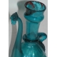 Aiguière, en verre soufflé vert. Iran.