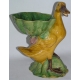 Paire de sculptures "Canards et fleurs