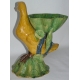 Paire de sculptures "Canards et fleurs