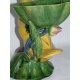 Paire de sculptures "Canards et fleurs