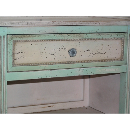 Louis XVI bedside table, in lacquered cherry wood, by  Moinat SA  - Antiques and home décor