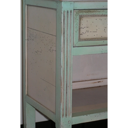 Louis XVI bedside table, in lacquered cherry wood, by  Moinat SA  - Antiques and home décor