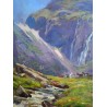 Paintings | Oil on canvas painting ‘Mountain Landscape’ by Moinat SA  – Antiques and home décor