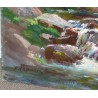 Paintings | Oil on canvas painting ‘Mountain Landscape’ by Moinat SA  – Antiques and home décor