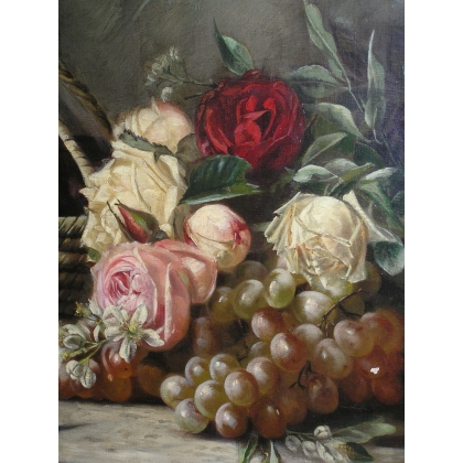 Paintings | Oil on canvas painting: ‘Still Life’, Moinat SA – Antiques and Decor