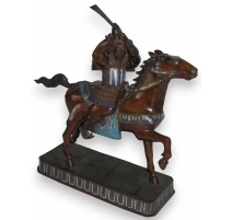 Bronze cloisonné "Samouraï à cheval"