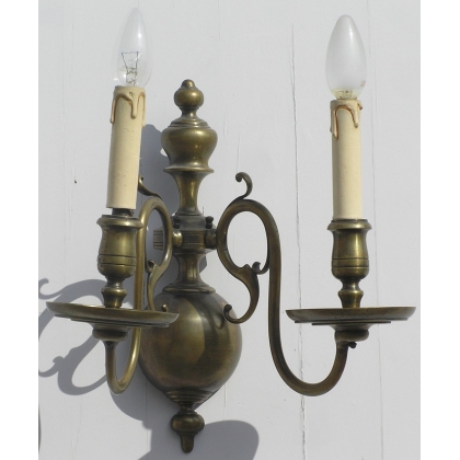 Paire d'appliques à 2 lumières, en sur  Moinat SA  - Antiquités décoration