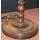 Lampe à 2 lumières, en bois tourné.