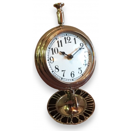 Round aluminium desk clock at  Moinat SA  - Antiques and home décor