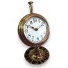 Pendule de bureau ronde en aluminium