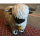 Mouton à nez noir du Valais miniature cornes étain