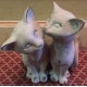 Couple de chats en résine