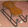 Wooden-seated sledge with frame at Moinat SA – Antiques and home décor