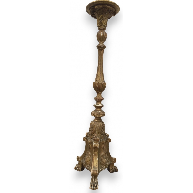  Porte-cierge, en bois sculpté et doré. sur  Moinat SA  - Antiquités décoration