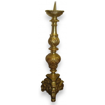  Torchère-cierge, en bois sculpté et sur  Moinat SA  - Antiquités décoration