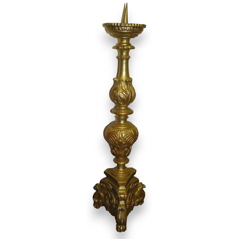  Torchère-cierge, en bois sculpté et sur  Moinat SA  - Antiquités décoration