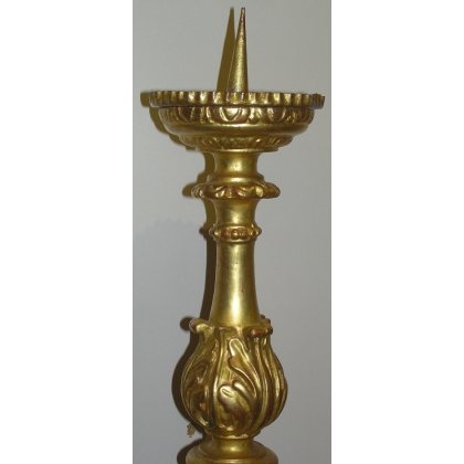  Torchère-cierge, en bois sculpté et sur  Moinat SA  - Antiquités décoration