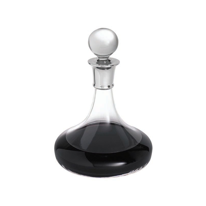 Crystal decanter with metal base  Moinat SA  - Antiques and home décor