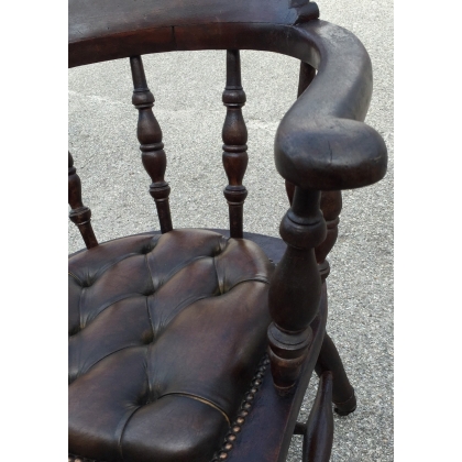 Armchair on castors, made of beech. Available from  Moinat SA  - Antiques and home décor