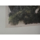 Gravure sur papier "Grand-duc et poussin"