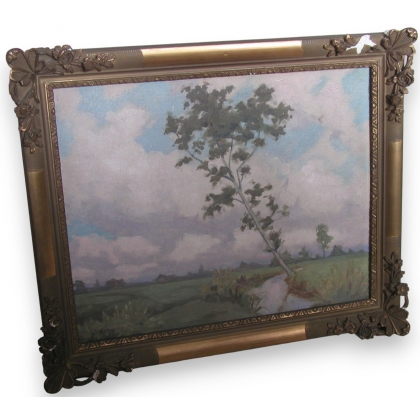 Painting "Landscape with a tree", signed CYLKOW.