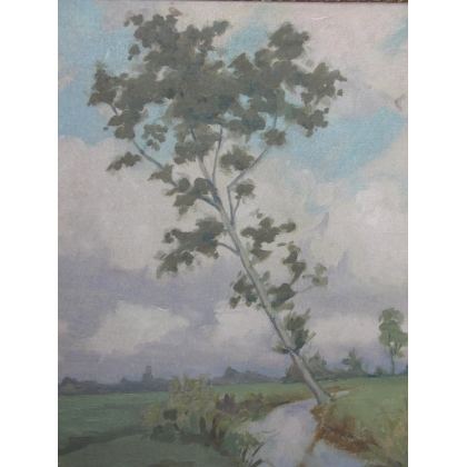 Paintings | Painting entitled ‘Landscape with Tree’, signed CYLKOW. Moinat SA  – Antiques and home décor