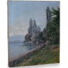 Paintings | Oil on canvas painting "Lake Moinat" SA – Antiques and home décor