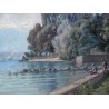 Paintings | Oil on canvas painting "Lake Moinat" SA – Antiques and home décor