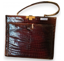 Sac à main façon crocodile, coloris