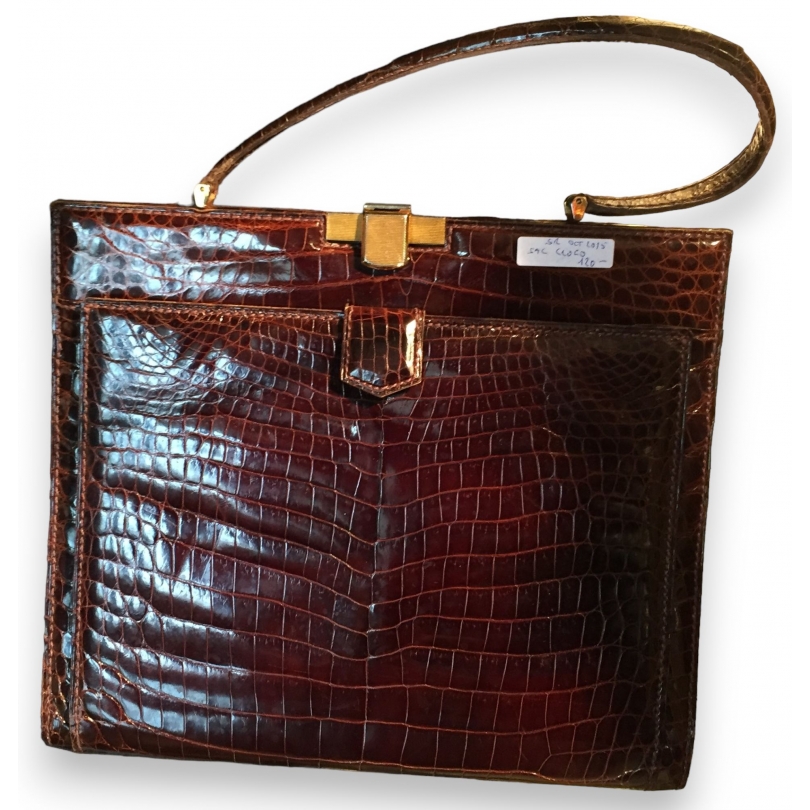 Sac à main façon crocodile, coloris