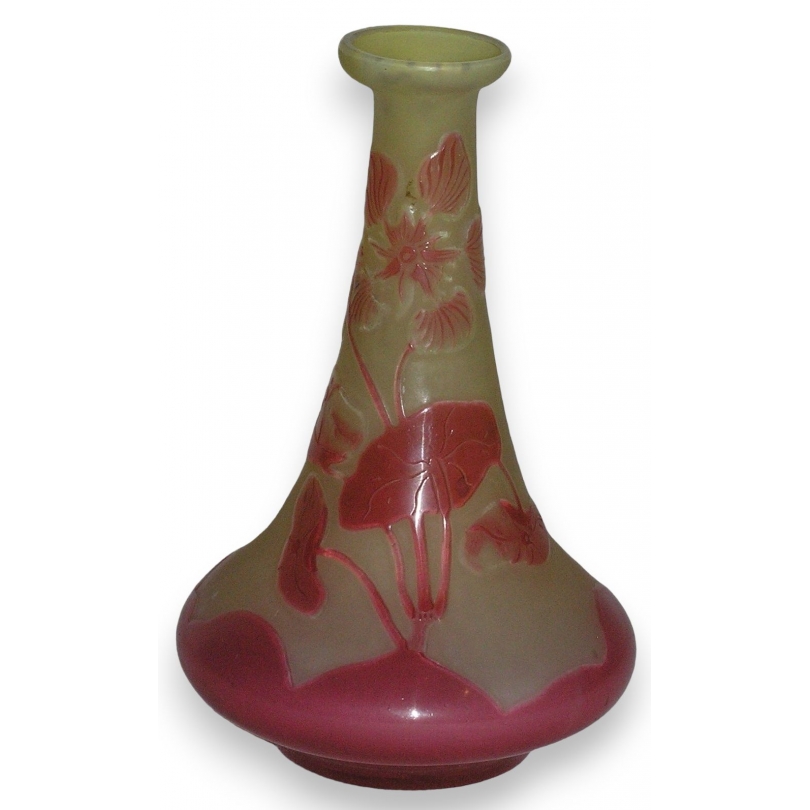 Vase soliflore, signé GALLÉ (Émile,