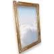 Napoleon III rectangular mirror, gilt.