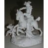"Hunting Scene" statue, in porcelain, by Moinat SA – Antiques and decorative items