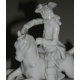 Statue "Scène de chasse", en porcelaine
