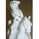 Statue "Scène de chasse", en porcelaine