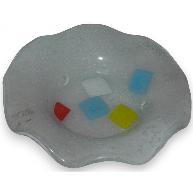 Vide-poche rond, en verre de Murano.
