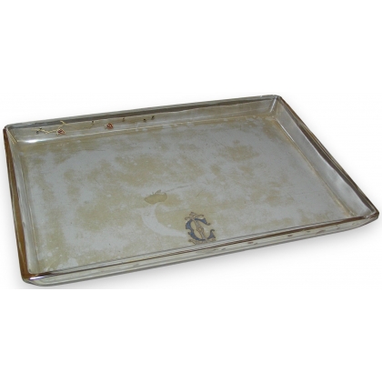 Plat - plateau rectangulaire vers 1900,