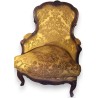 Louis XV armchair, in walnut. Upholstered by  Moinat SA  - Antiques and interior design