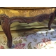 Bergère Louis XV, en noyer. Couverte