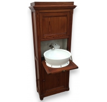 Meuble-lavabo de bateau, en pitchpin.