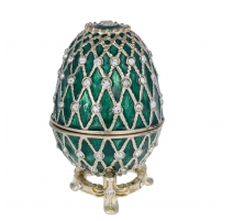 Boite cloisonnée verte ALAYA en forme