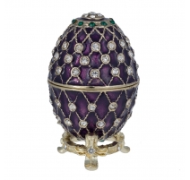 Boite cloisonnée mauve GODAVA en forme