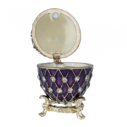 GODAVA purple cloisonné box, shaped, by Moinat SA – Antiques and home décor