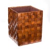 Square wicker-style leather wastepaper basket from Moinat SA – Antiques and home décor