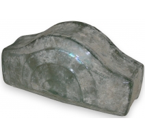 Brique pavé, en verre soufflé/moulé.
