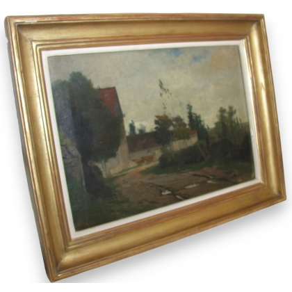 Tableau \"Campagne\", signé PIGUET.