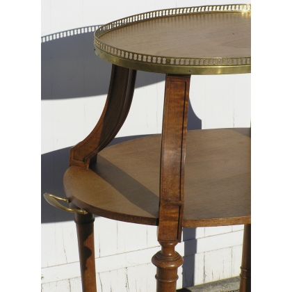  Table Directoire ovale à deux plateaux sur  Moinat SA  - Antiquités décoration
