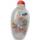Snuff bottle, en verre peint. Décor de