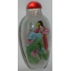 Snuff bottle, en verre peint. Décor de